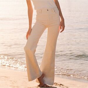 Rolla’s Eastcoast Flare Pants - Vanilla Cord